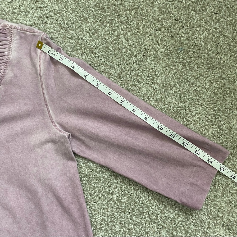 SOFT SURROUNDINGS V Neck Lavender Top - Picture 7 of 9